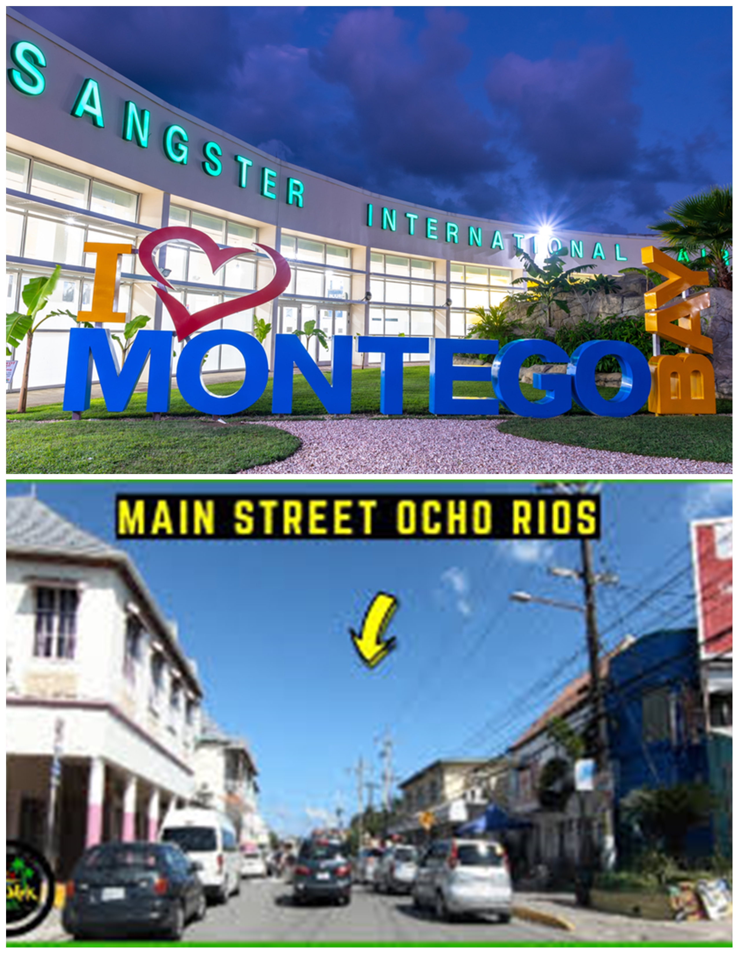 Donald Sangster's International (Montego Bay)  - Ocho Rios Main Street